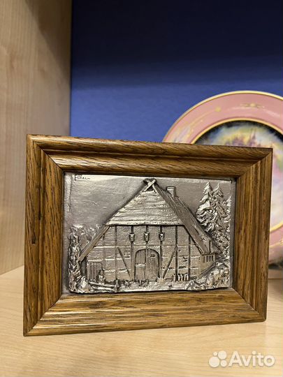 Винтаж пано, ключница олово дуб из Германии
