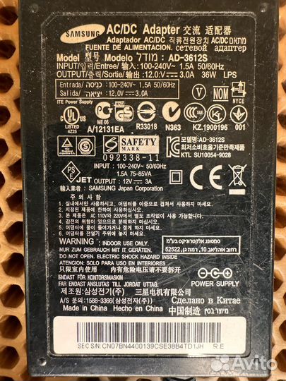 Оригианльный блок питания для мониторов Samsung