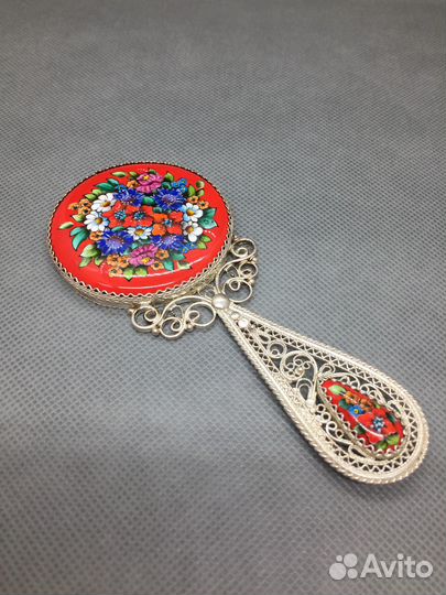 Зеркальце финифть