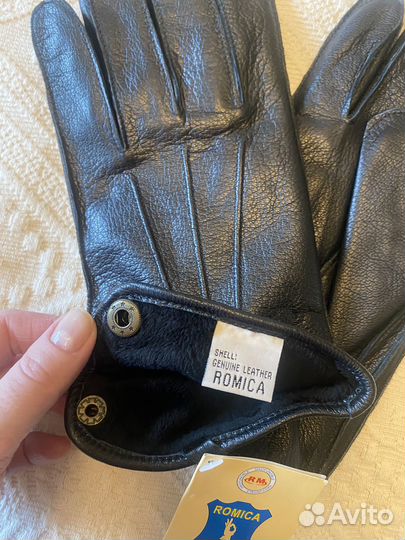 Перчатки мужские кожаные размер 10