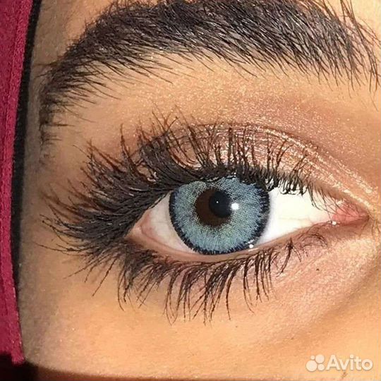 Голубые линзы с ободком