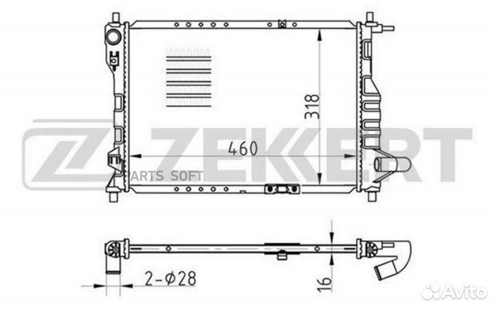 Радиатор охлаждения Шевроле Spark (M200) 05