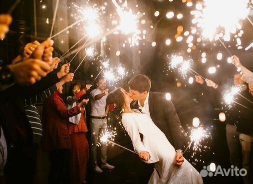 Большие бенгальские огни белые 65 см