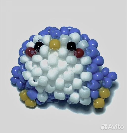 Мини амигура из бисера,пингвин