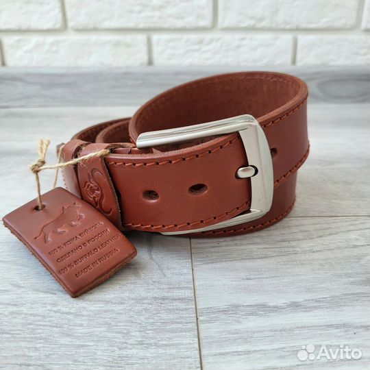 Ремень натуральная кожа буйвола. Подарок. Праздник