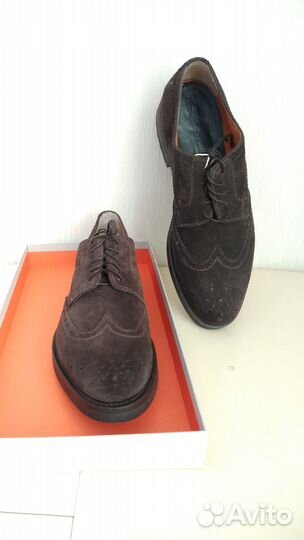Туфли Santoni мягкие замшевые