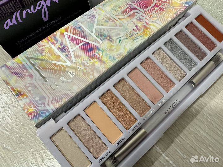 Палетка и Спрей для фиксации макияжа Urban decay