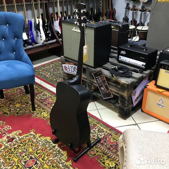 Акустическая гитара Cort AF510 Concert Black Satin