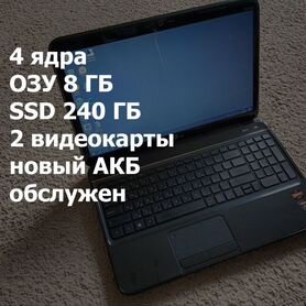 Ноутбук HP g6-2321er 8гб/SSD240гб