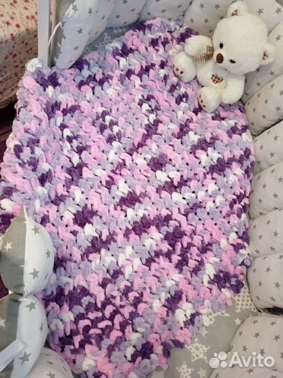 Плед детский вязаный (ручная работа)