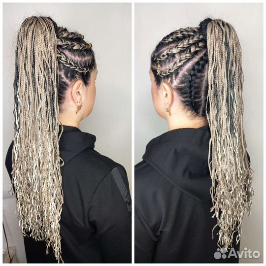 Зизи косички в брейды и в хвост