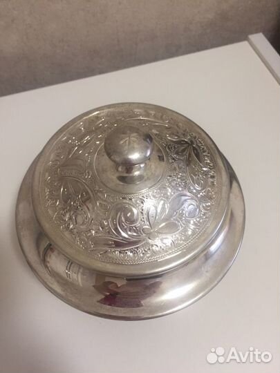 Сахарница серебряная новая