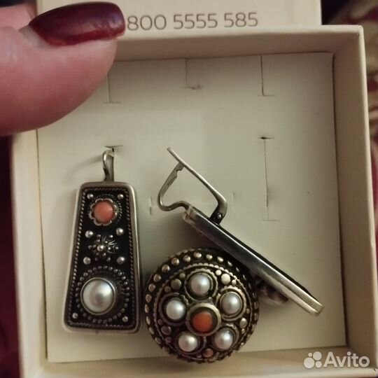 Серебряные серьги винтаж