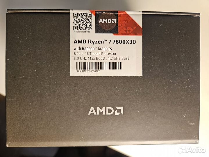Процессор AMD Ryzen 7 7800X3D BOX