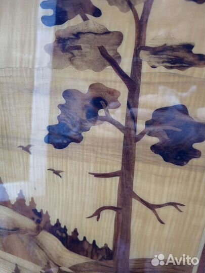 Картина в технике Маркетри, Пейзаж