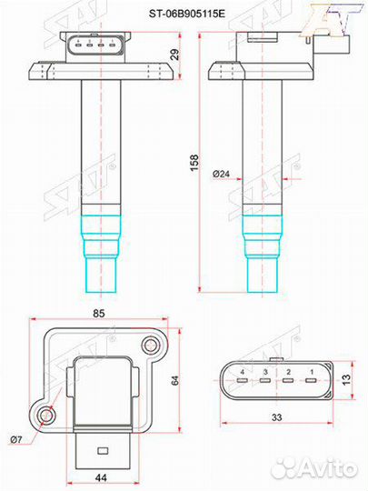 Катушка зажигания audi A3
