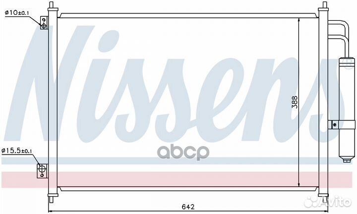 Радиатор кондиционера nissan X-trail T31 07