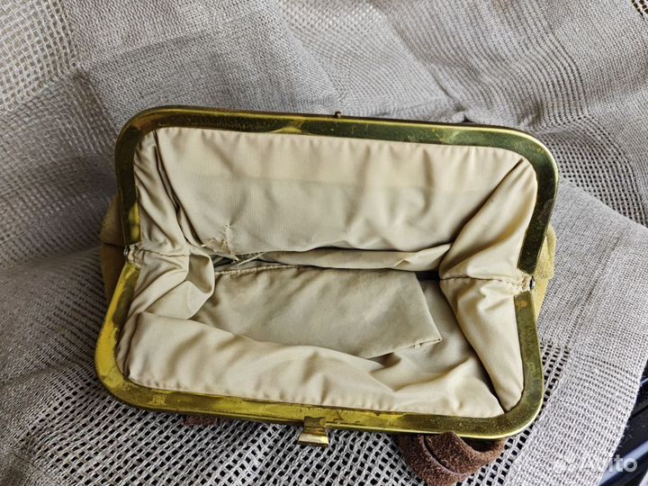 Винтажная замшевая дамская сумка СССР