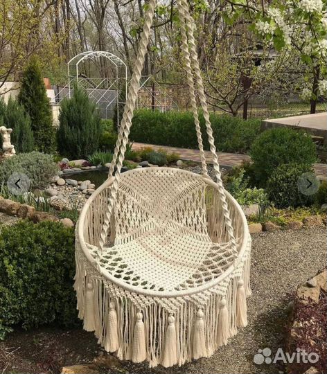 Плетение кресел из макраме