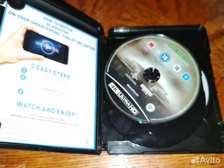 Gladiator 4K Ultra HD Blu-ray 3 Disk Original