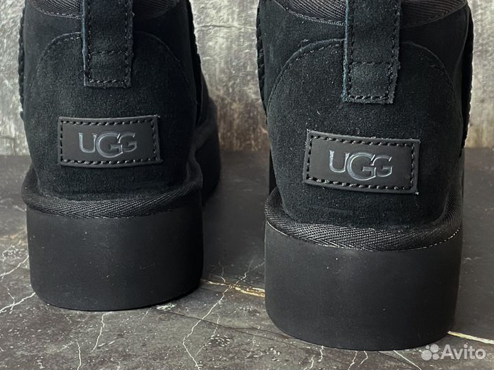 Ботинки UGG Classic Ultra Mini Platform Black