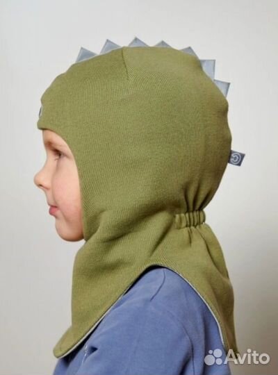 Демисезонная шапка шлем для мальчика