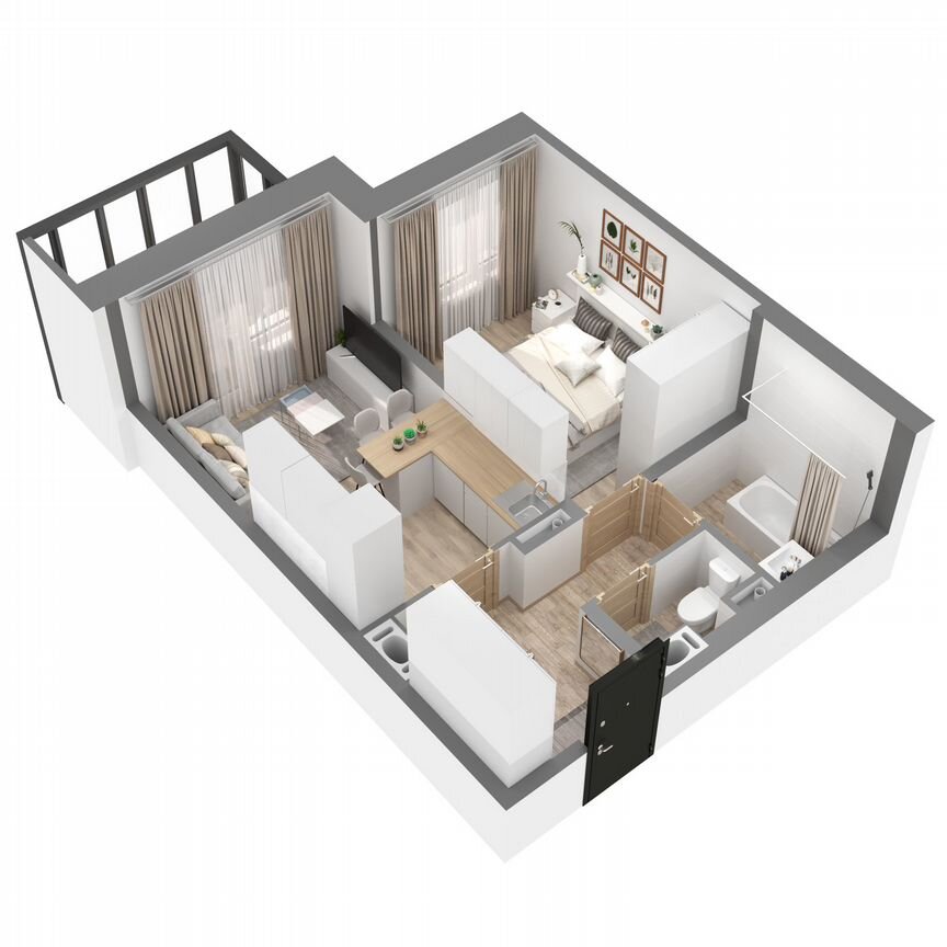 1-к. квартира, 37,8 м², 25/27 эт.