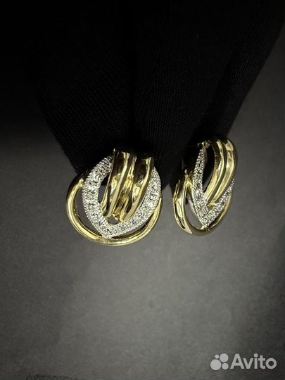 Золотые серьги 585