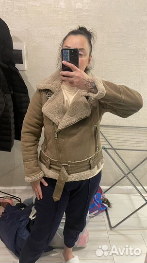 Дубленка pilot zara 44-46