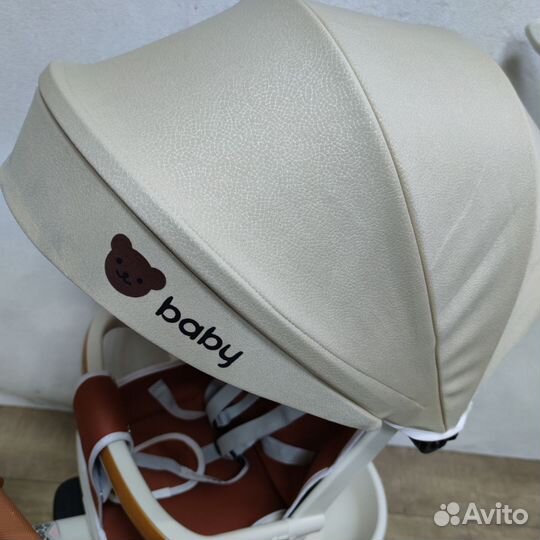 Трёхколёсный велосипед-коляска Fhoenix, бежевый