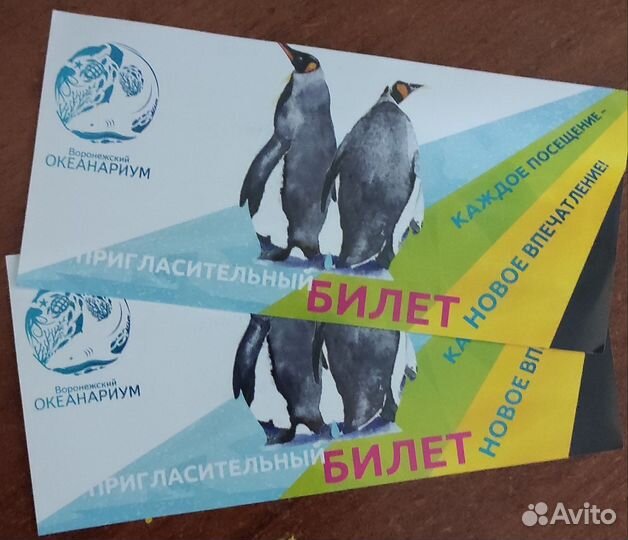 Два пригласительных билета в океанариум