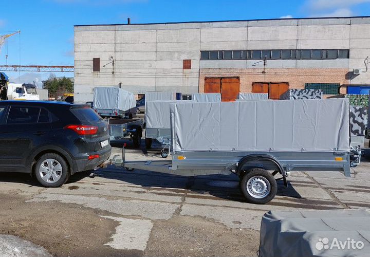 Прицеп оцинкованный 2.7х1.4 с тентом 1000 мм