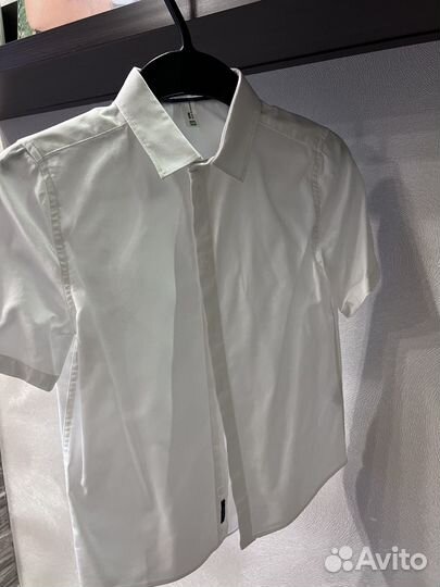 Рубашка белая с коротким рукавом