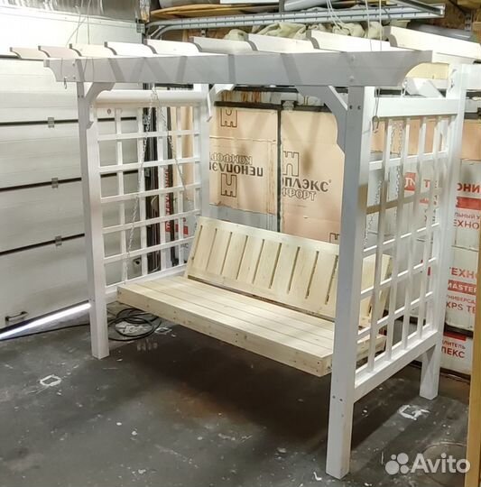 Качели пергола деревянные