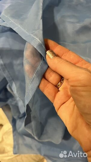 Тюль голубая органза