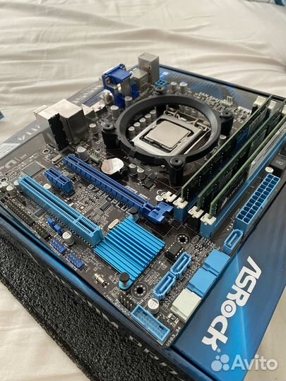 Комплект материка процессор озу asus b75m plus