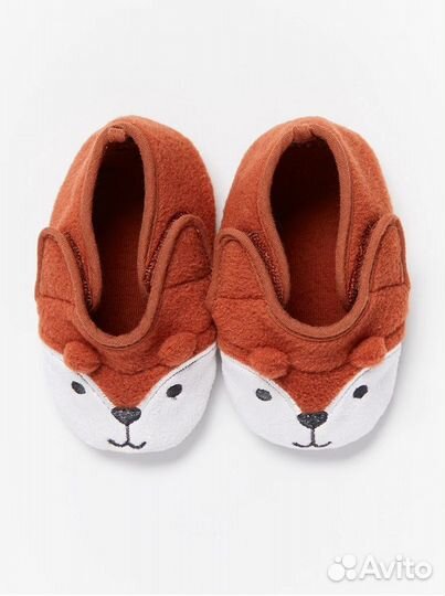 Варежки,пинетки флисовые оранжевые new 0-6 месяцев