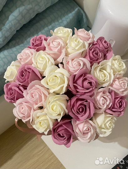 Букет из мыльных роз