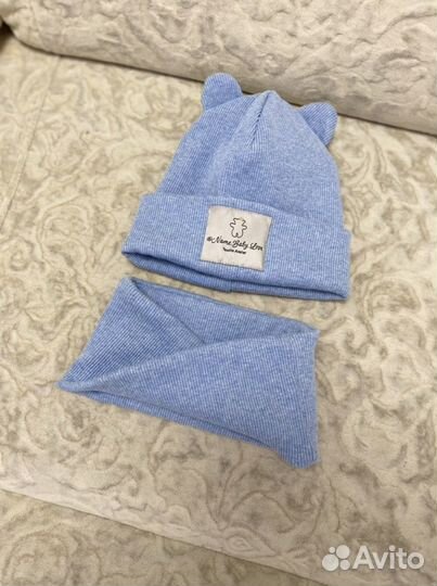 Шапка+шарф детская весна