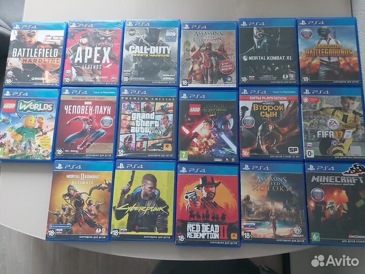 Игровые диски на ps4