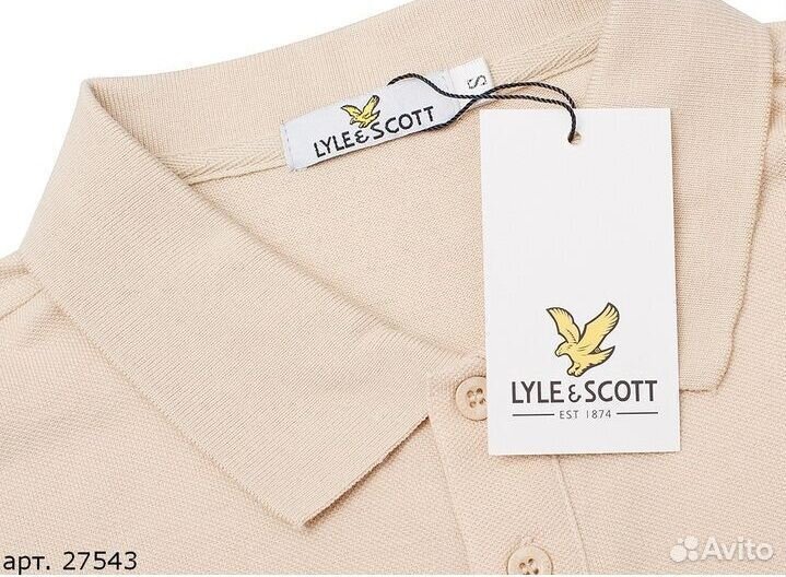 Поло Lyle Scott Бежевое