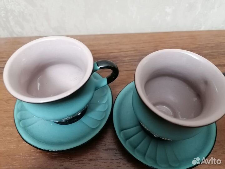 Две керамические кофейные пары