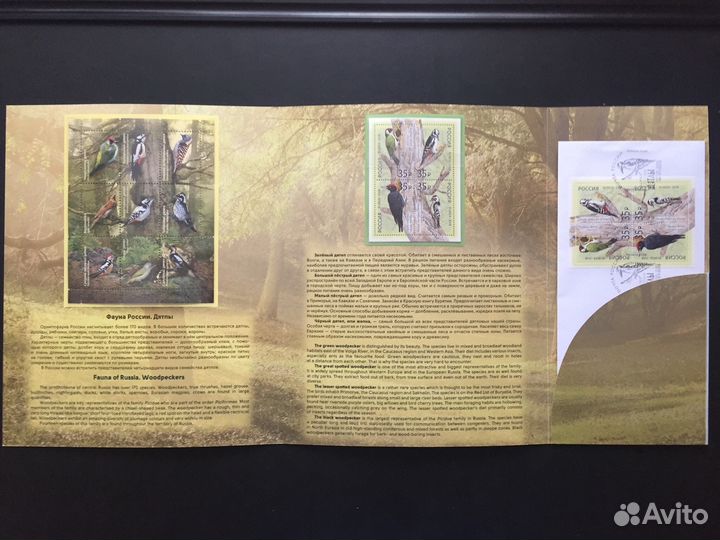 Сувенирный набор Фауна Птицы Дятлы (виньетка)