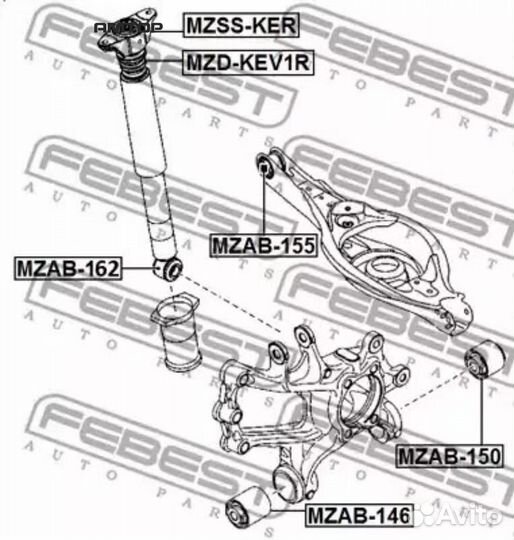 Febest mzab162 mzab-162 febest сайлентблок заднего