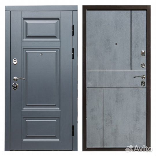 Дверь металлическая с терморазрывом серая