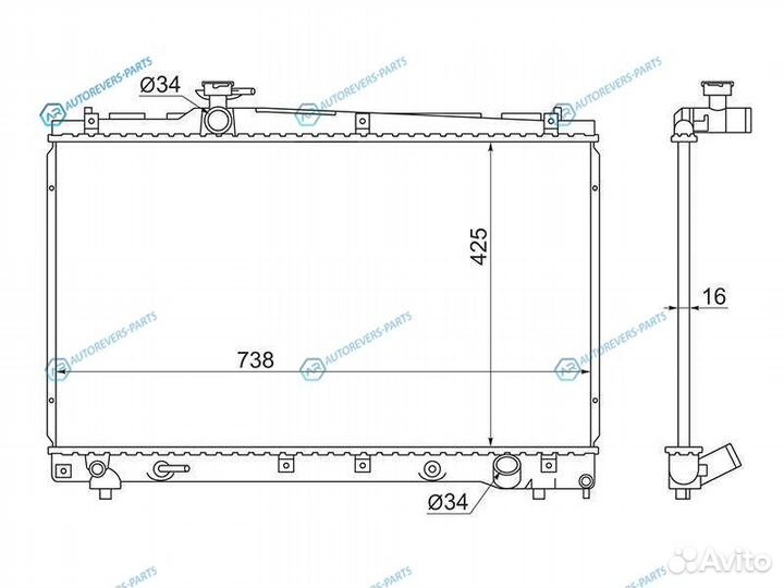 SG-TY0002-ACM20 Радиатор toyota voxynoahipsumavens