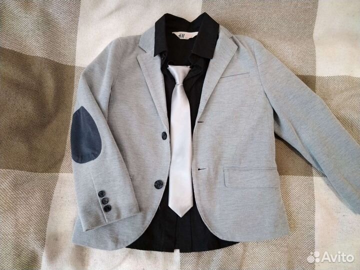 Пиджак, рубашка и галстук H&M