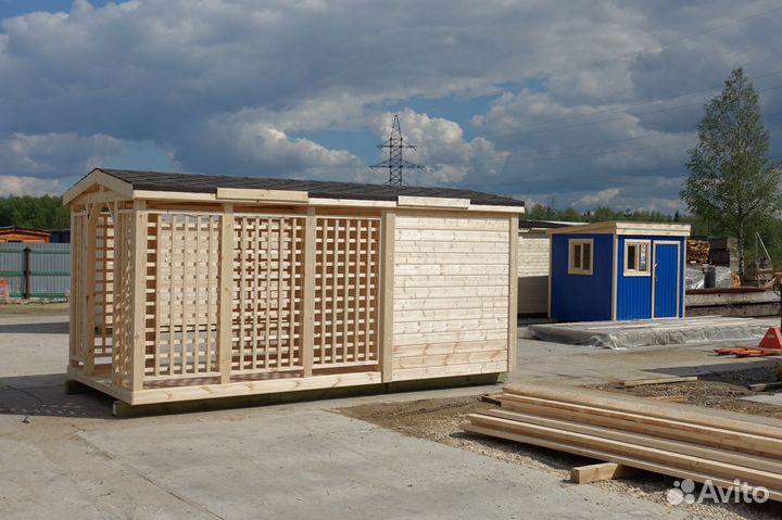 Беседка + хозблок