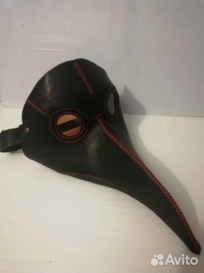 Маска Чумного доктора из натуральной кожи