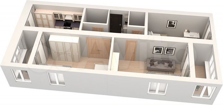 3-к. квартира, 95,7 м², 1/8 эт.